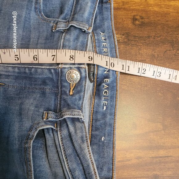 American Eagle Jeans 4 S Jegging Mid Rise Next Level Stretch Medium Light Wash - Picture 10 of 14